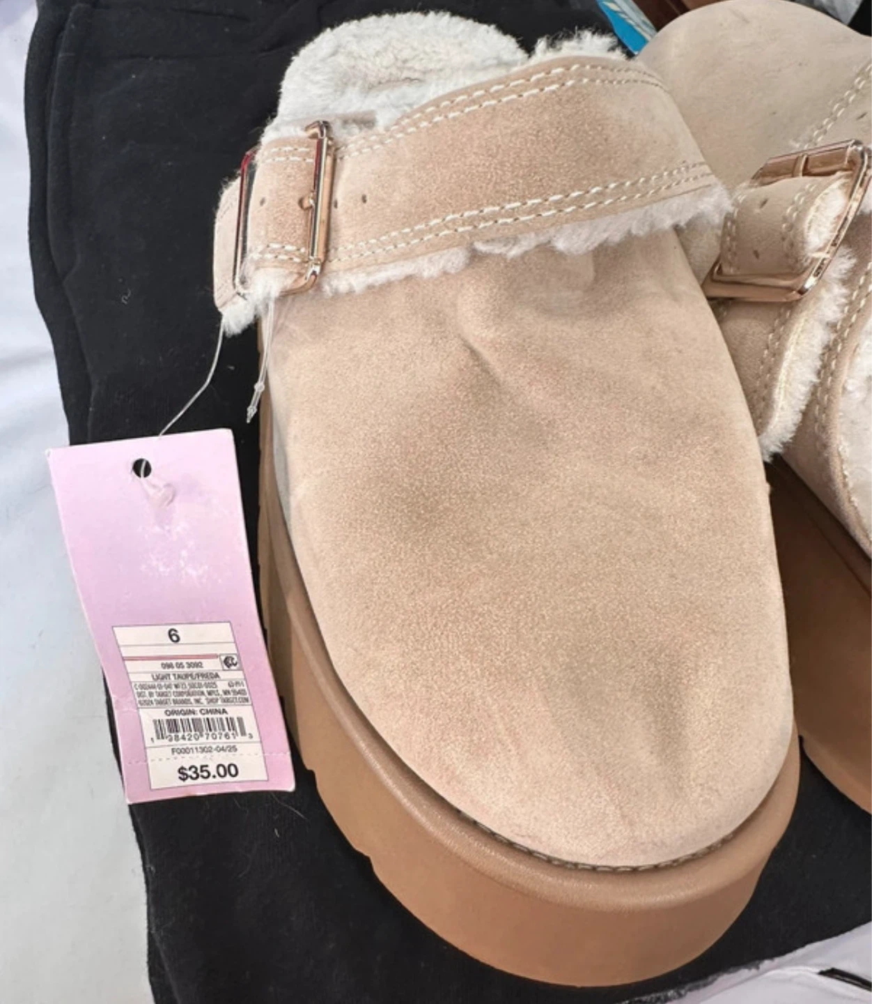 Wild Fable Women's Clogs Size 6 US Tan Faux Fur Lined Platform - photo 5