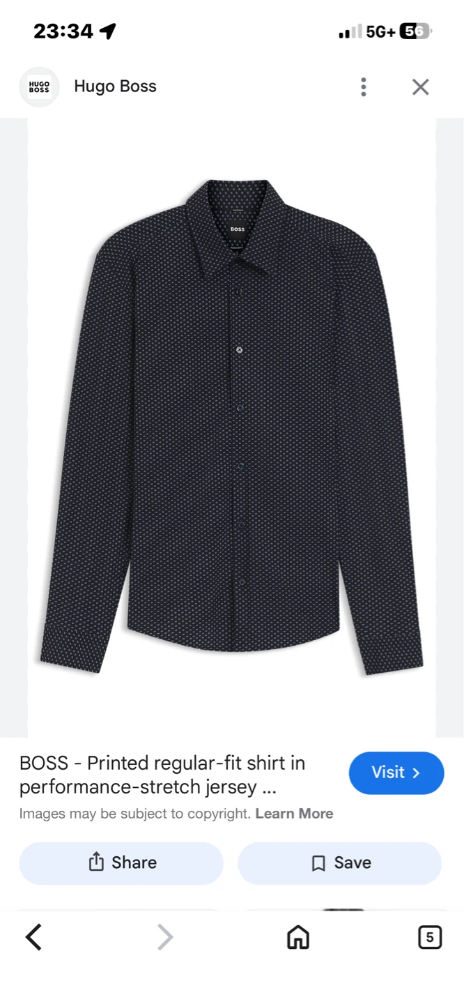 Hugo Boss Printed Regular Fit Performance Stretch Shirt - photo 2