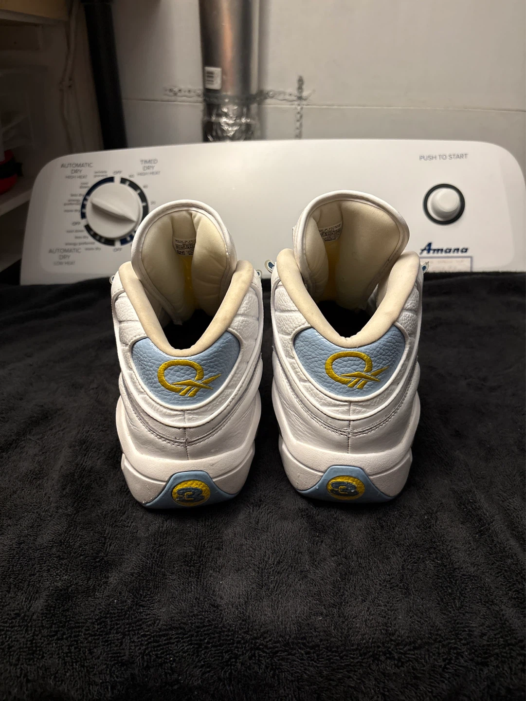 Reebok Question Mid Shoes White Light Blue - photo 3