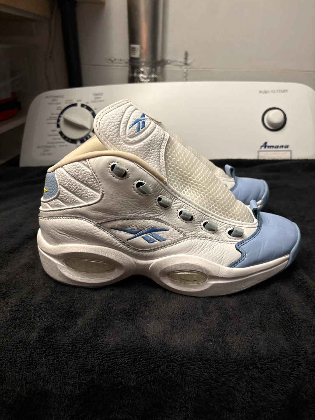 Reebok Question Mid Shoes White Light Blue - photo 4