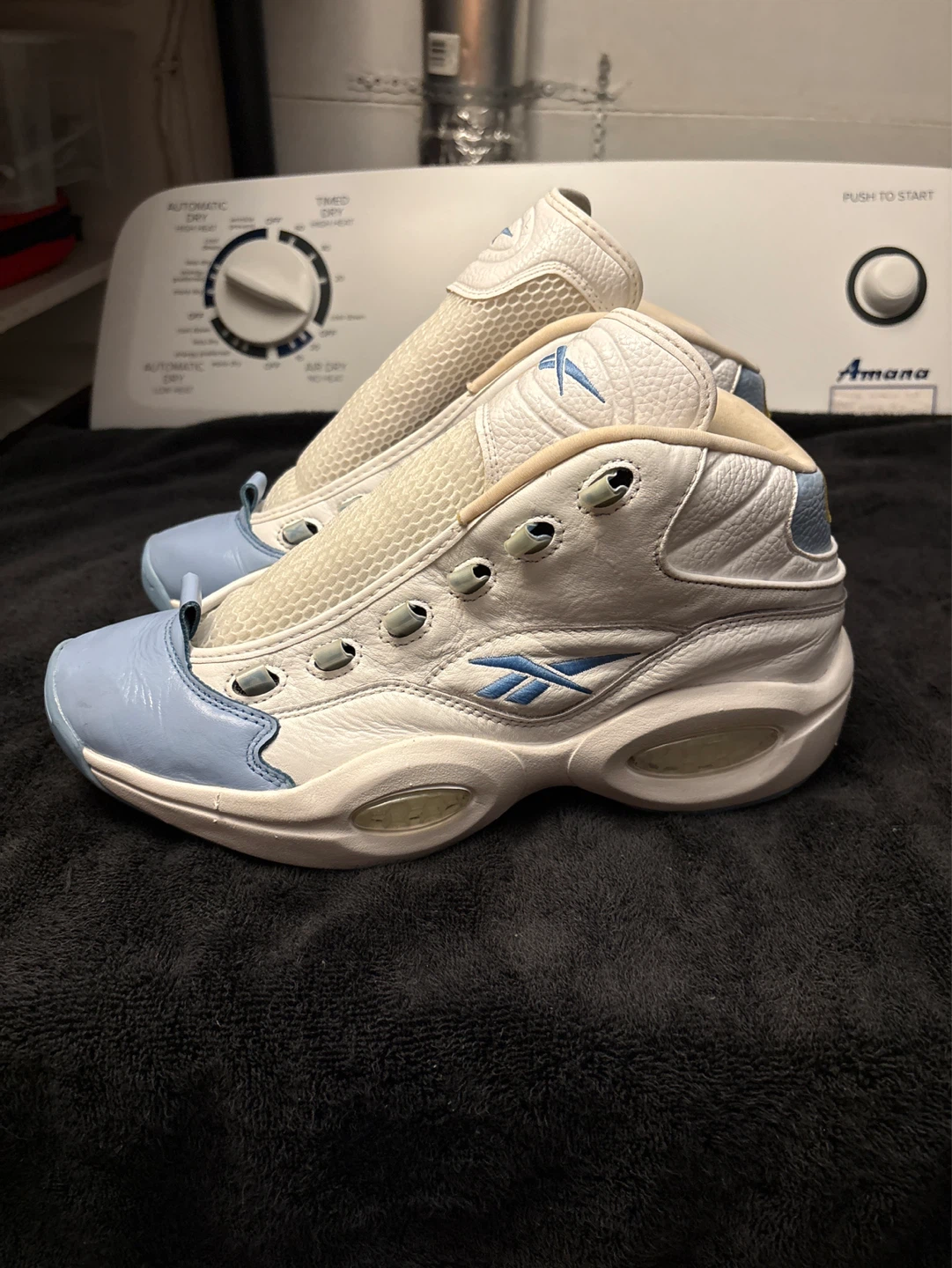 Reebok Question Mid Shoes White Light Blue - photo 2
