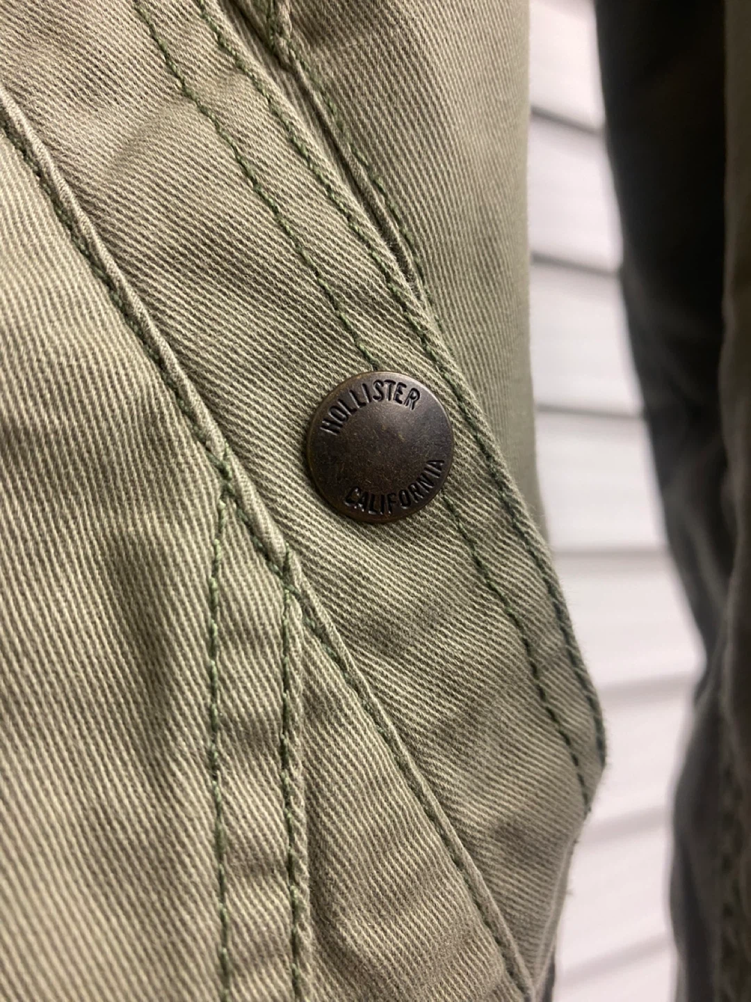 Hollister Sherpa Lined Jacket - Green - Size L - photo 4