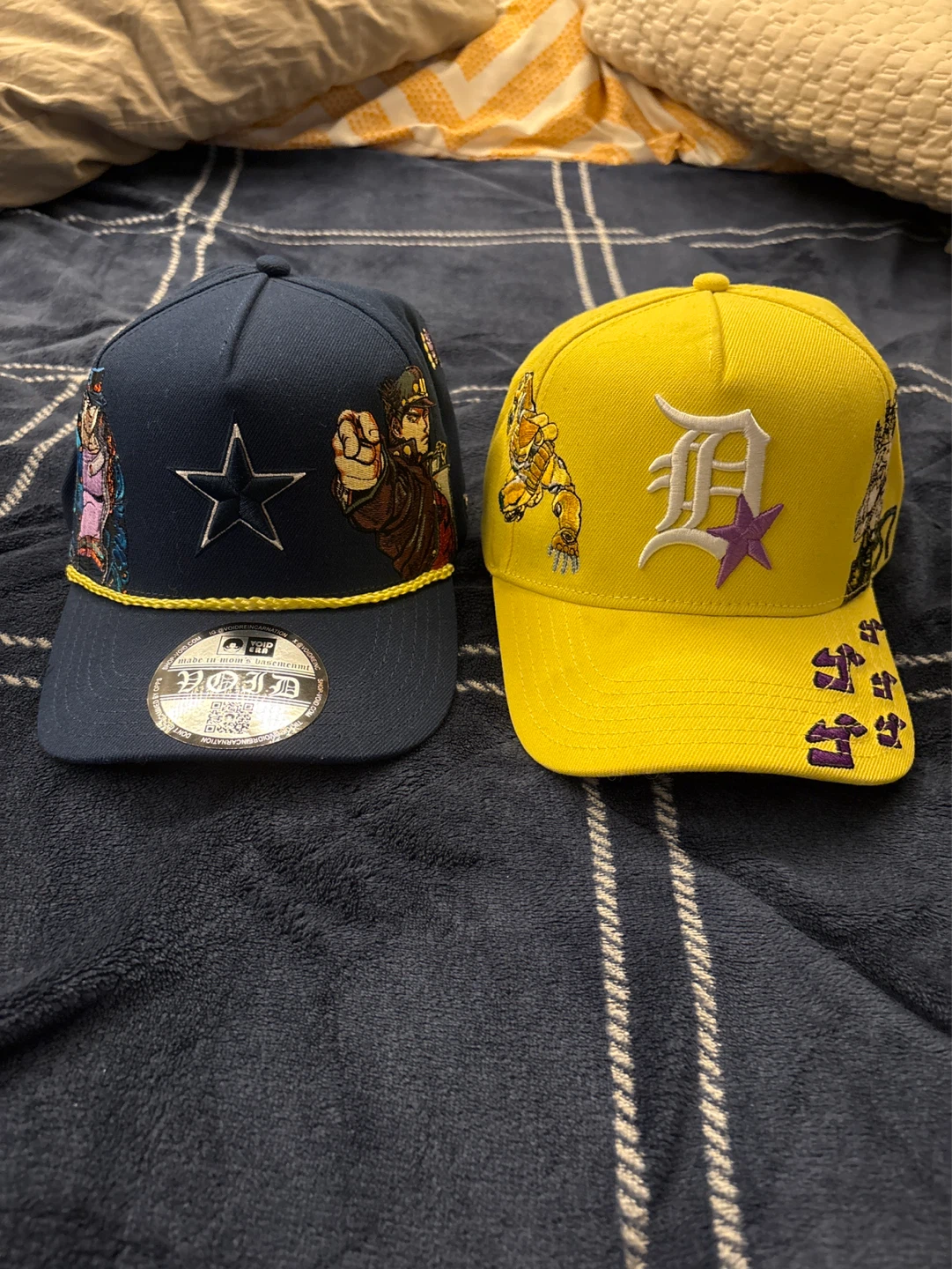 JoJo's Bizarre Adventure Embroidered Hats (2 pcs)