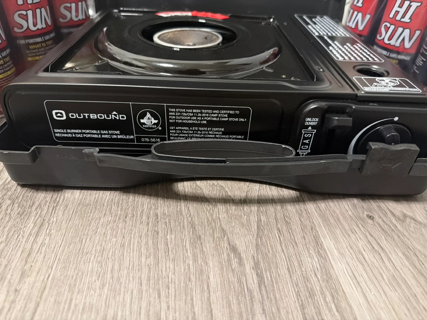 Outbound Single Burner Portable Gas Stove with 8 Fuel Canisters - photo 3