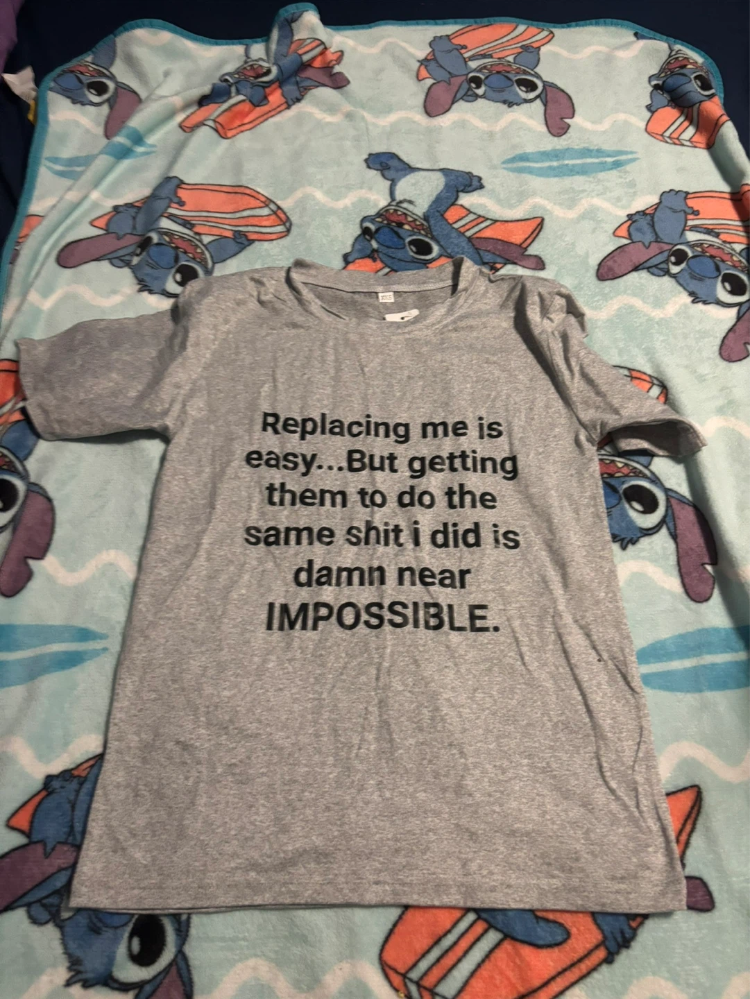 Grey T-Shirt with Funny Text