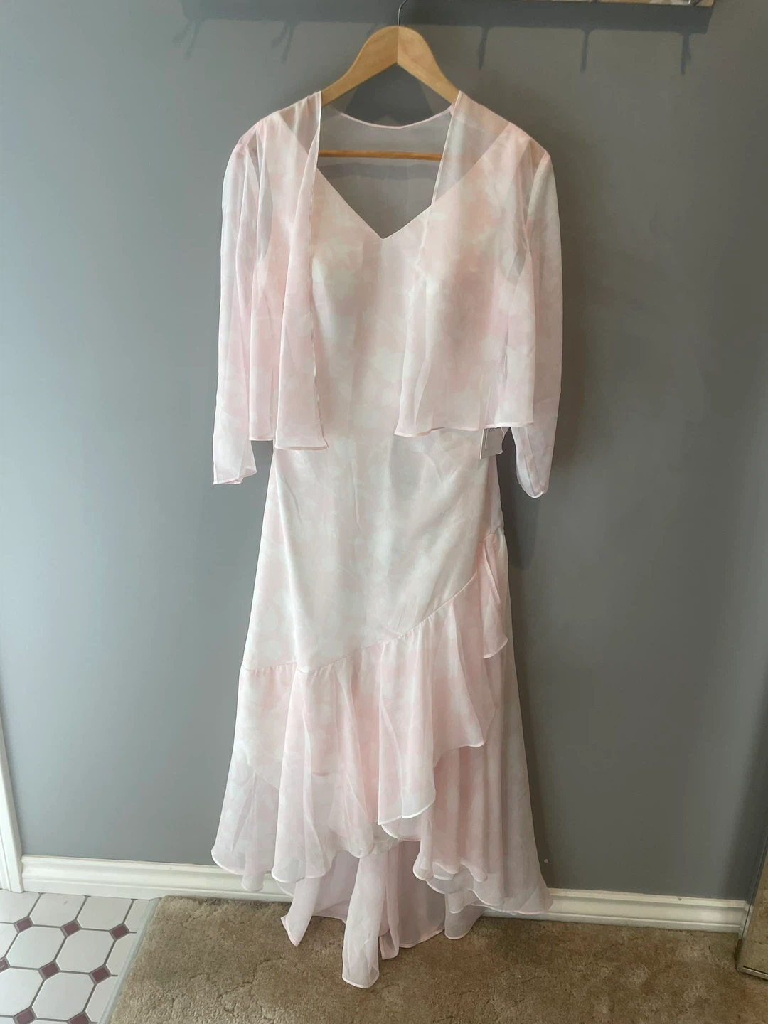 Women's Pink Floral Dress with Matching Bolero - photo 3
