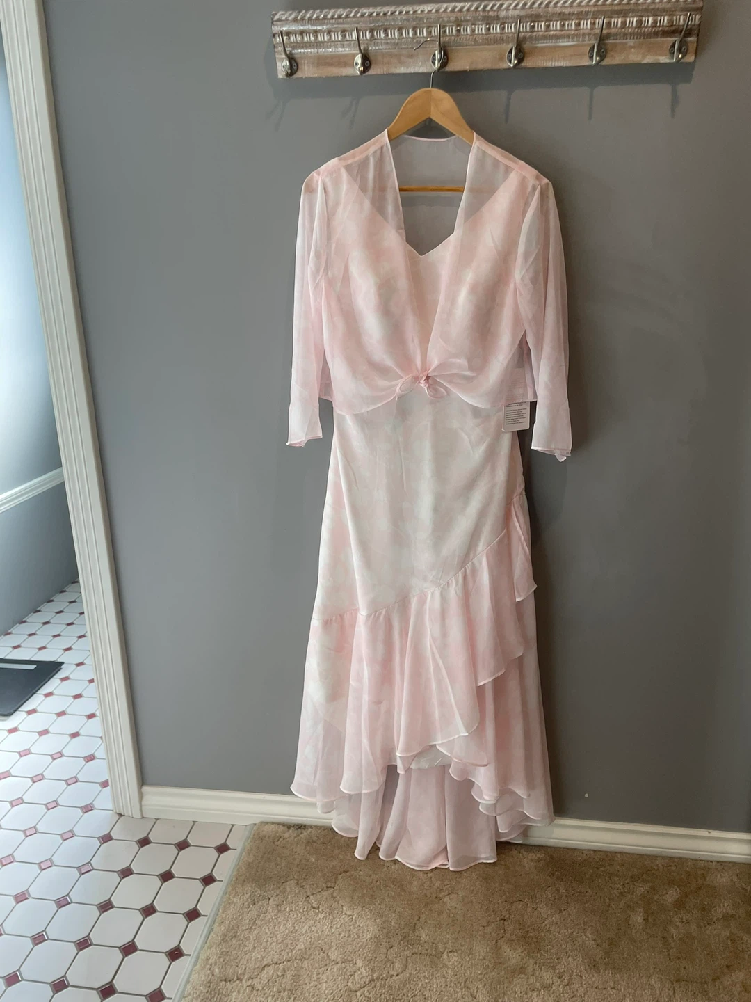 Women's Pink Floral Dress with Matching Bolero - photo 2