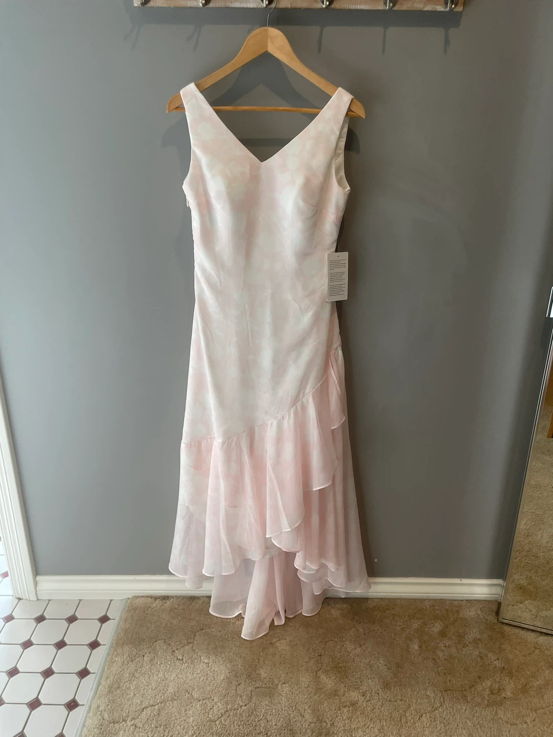 Women's Pink Floral Dress with Matching Bolero