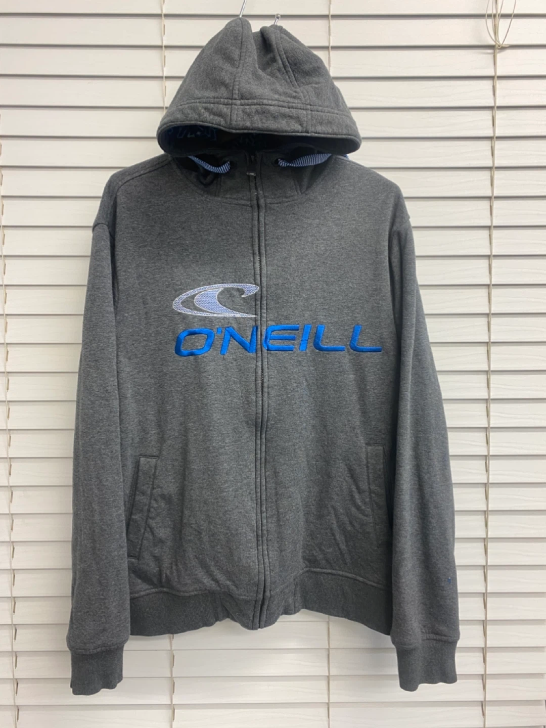 Vintage Y2K O'Neill Grey Zip-Up Hoodie XL/TG