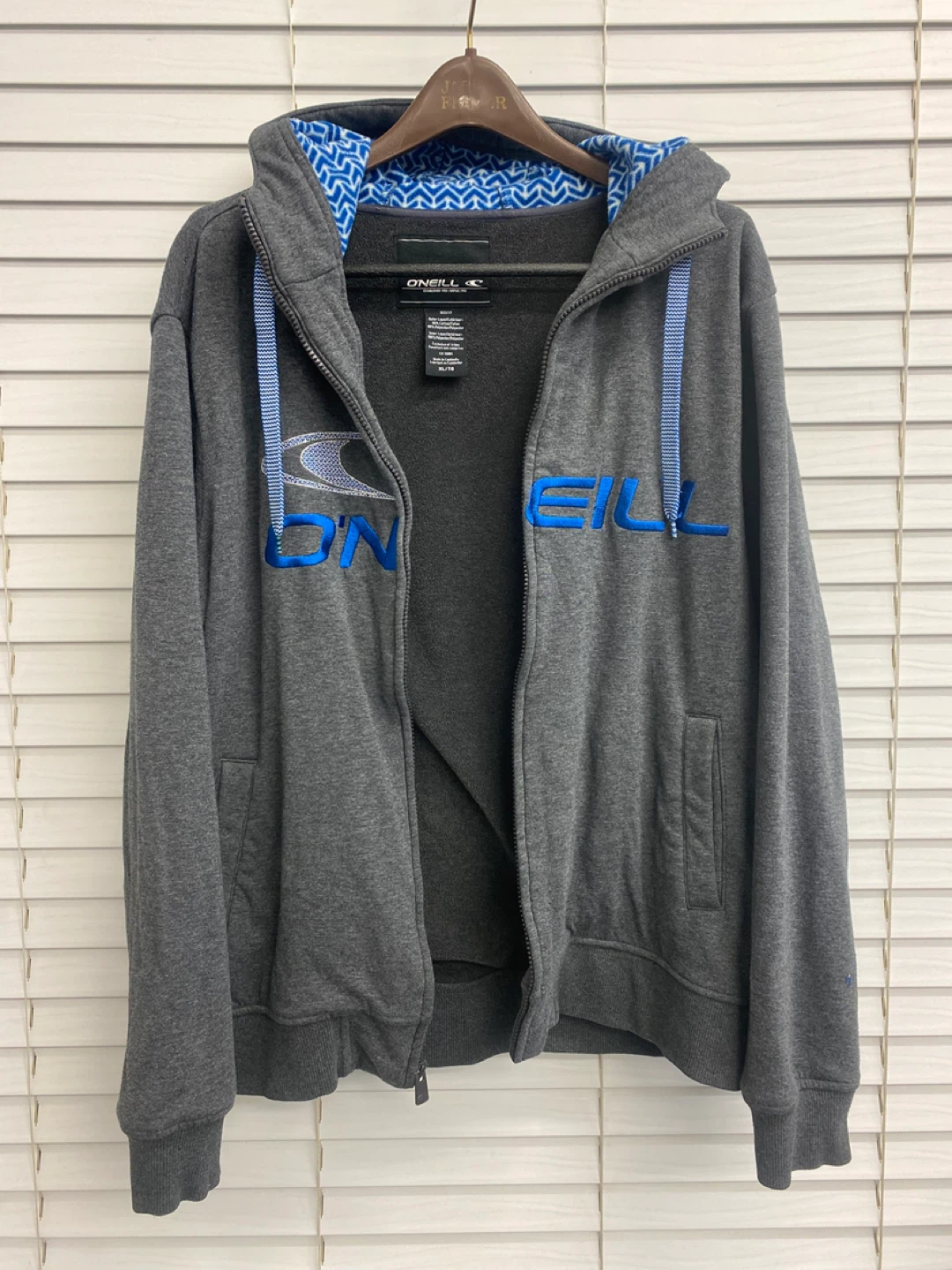 Vintage Y2K O'Neill Grey Zip-Up Hoodie XL/TG - photo 3
