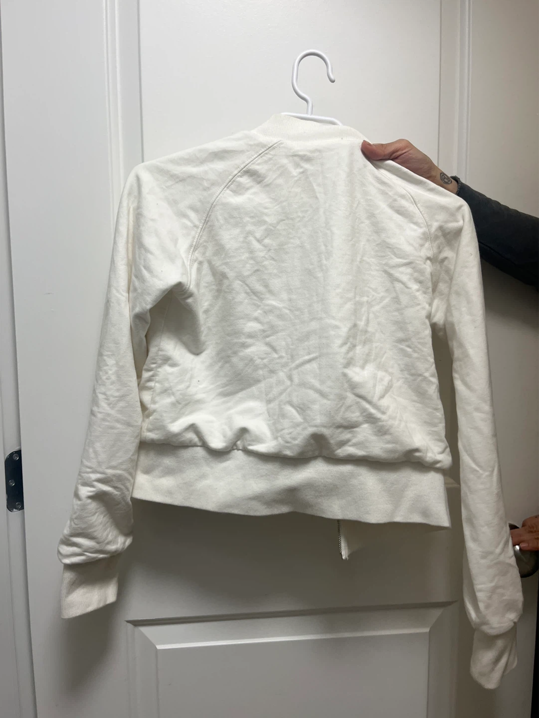 LC Lounge White Bomber Jacket Size S - photo 2