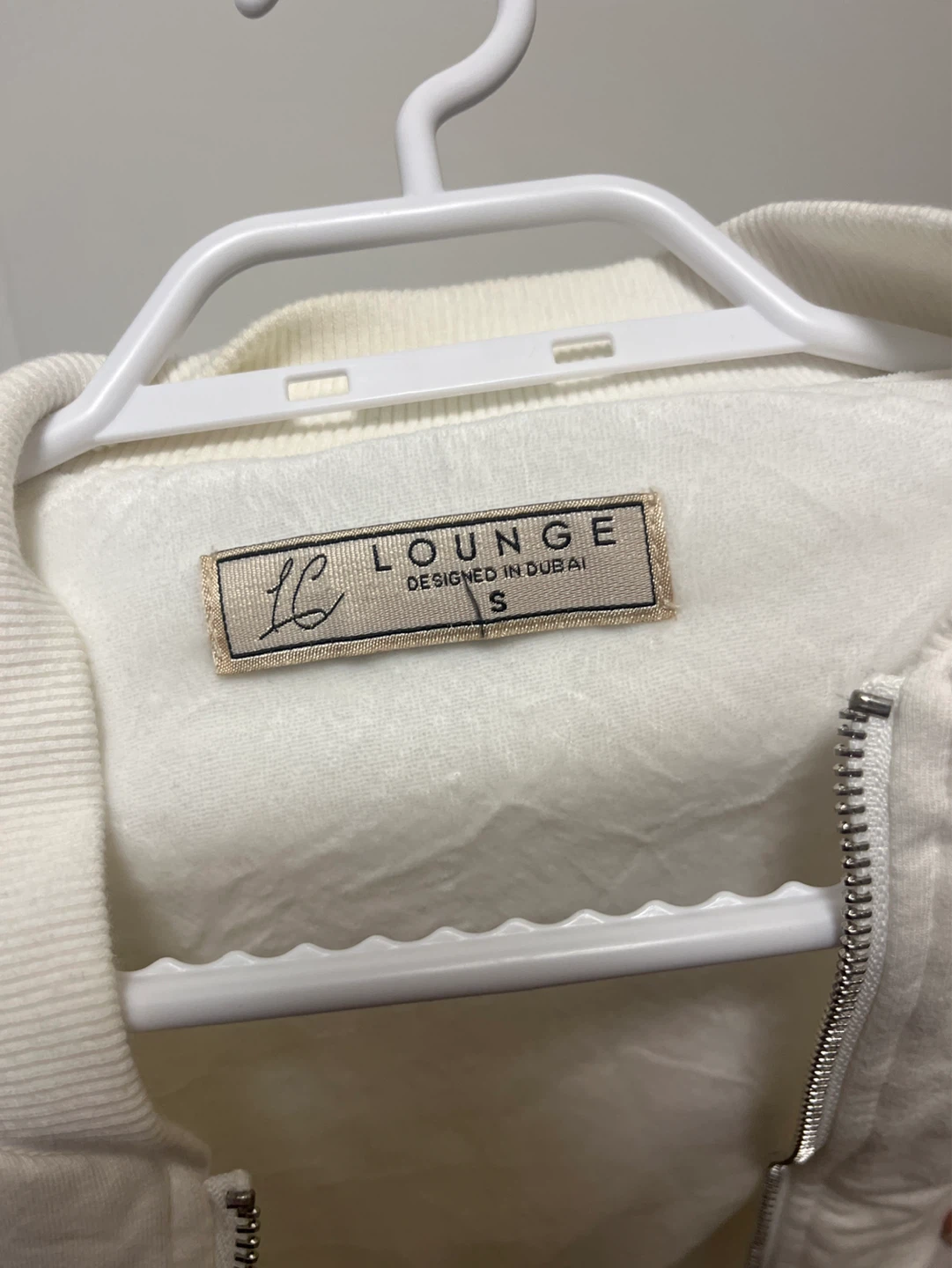 LC Lounge White Bomber Jacket Size S - photo 3