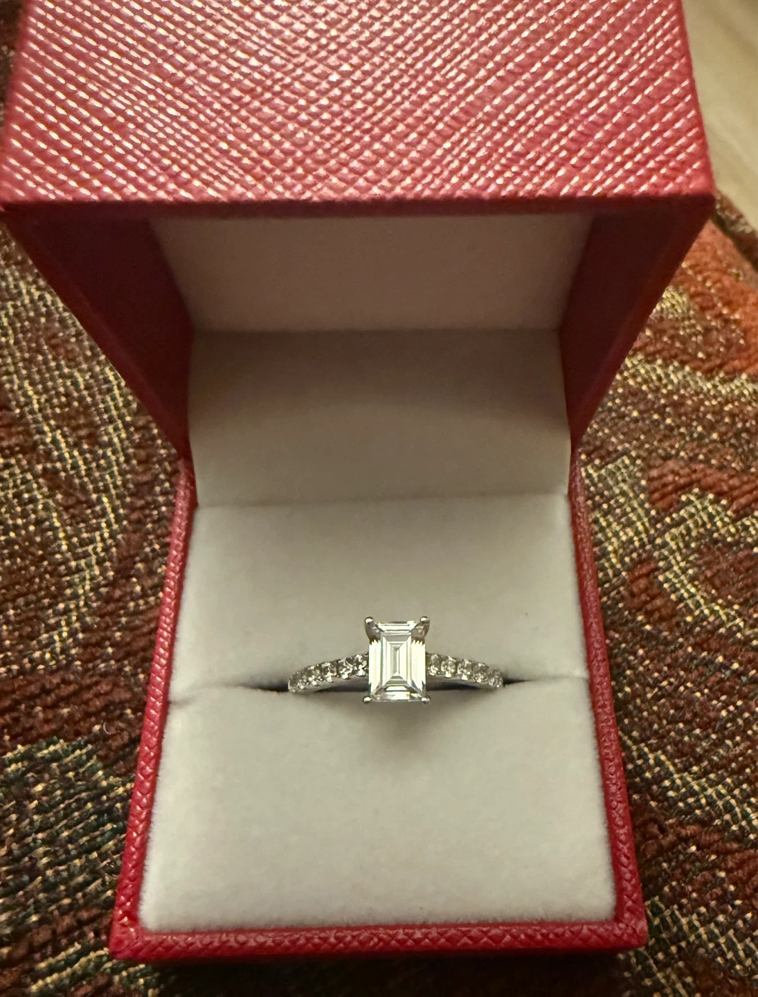 Emerald Cut Diamond Engagement Ring