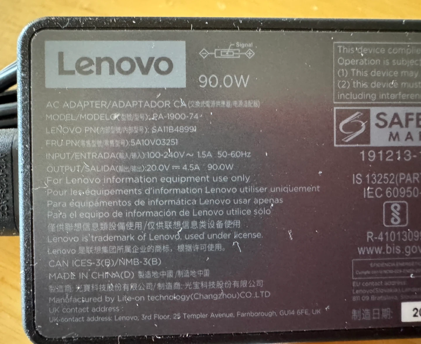 Lenovo 90w Laptop Adapter - photo 3