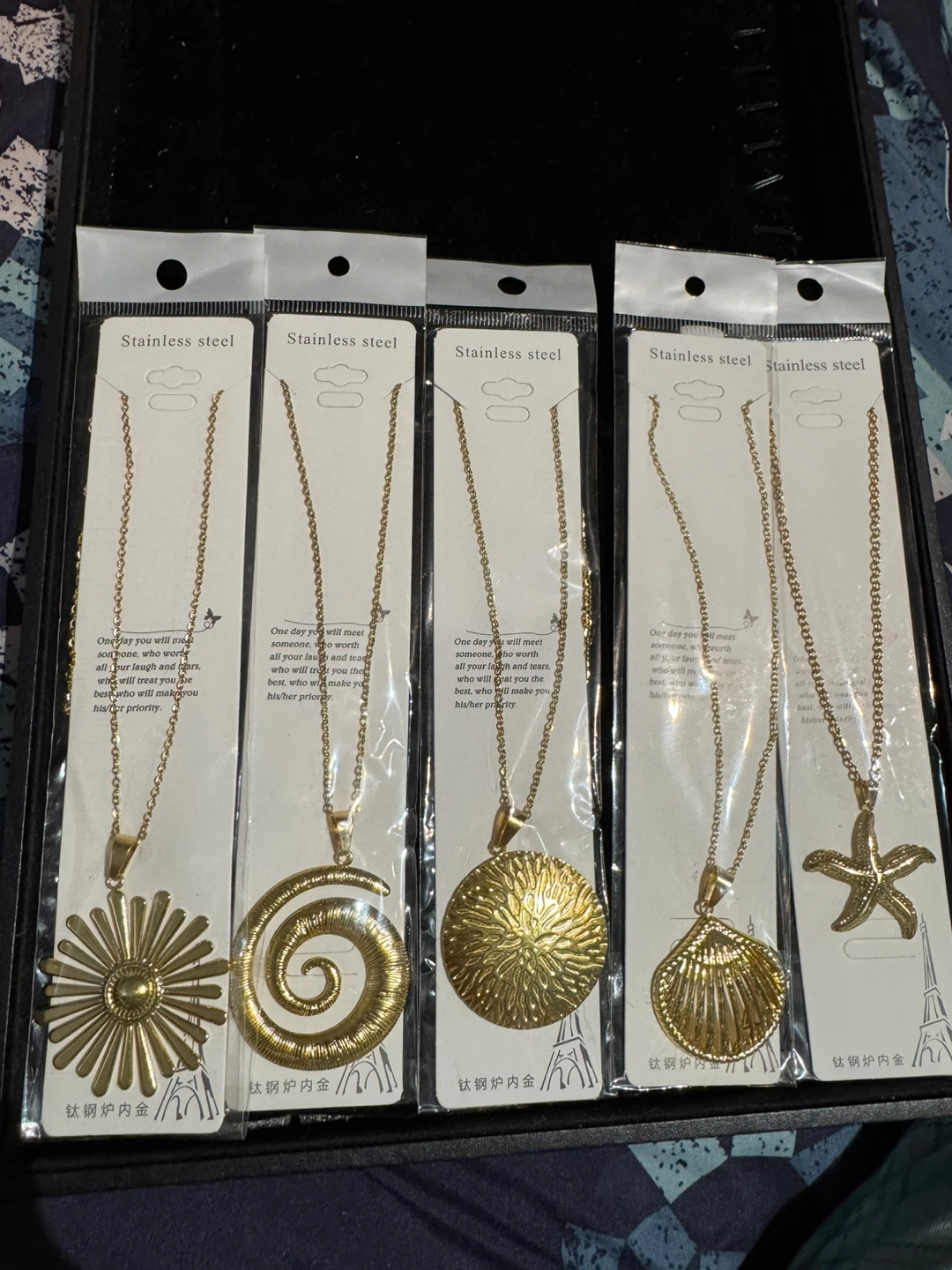 Gold Tone Pendants on Chains - photo 2