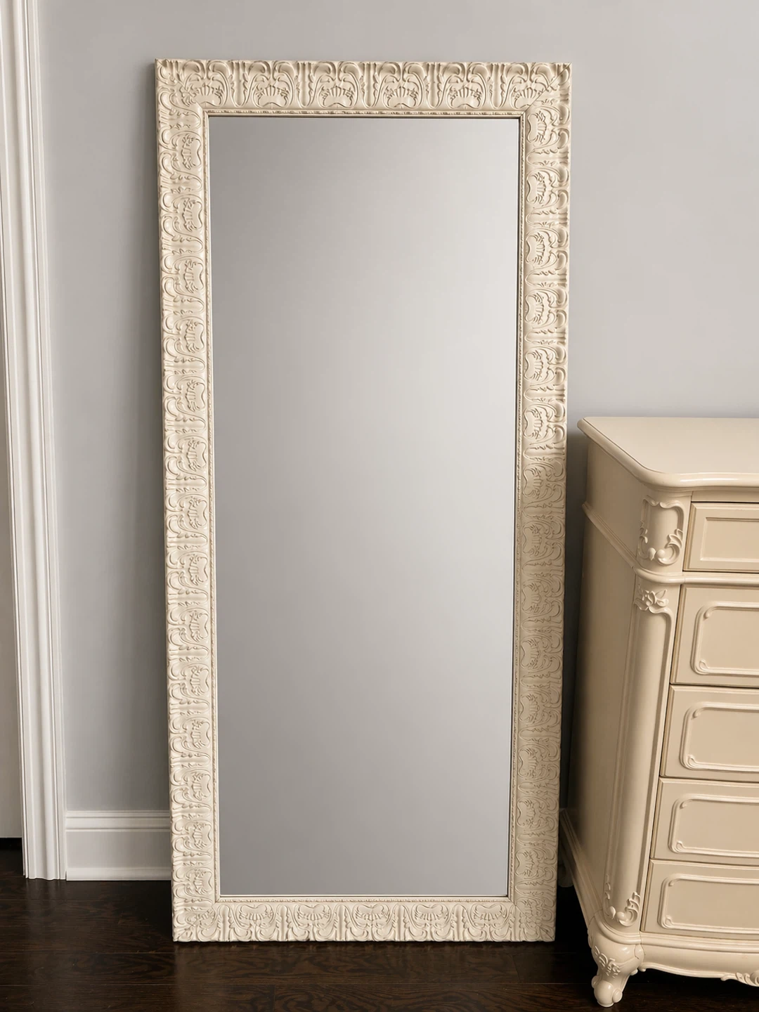 Ornate Cream Full Length Mirror
