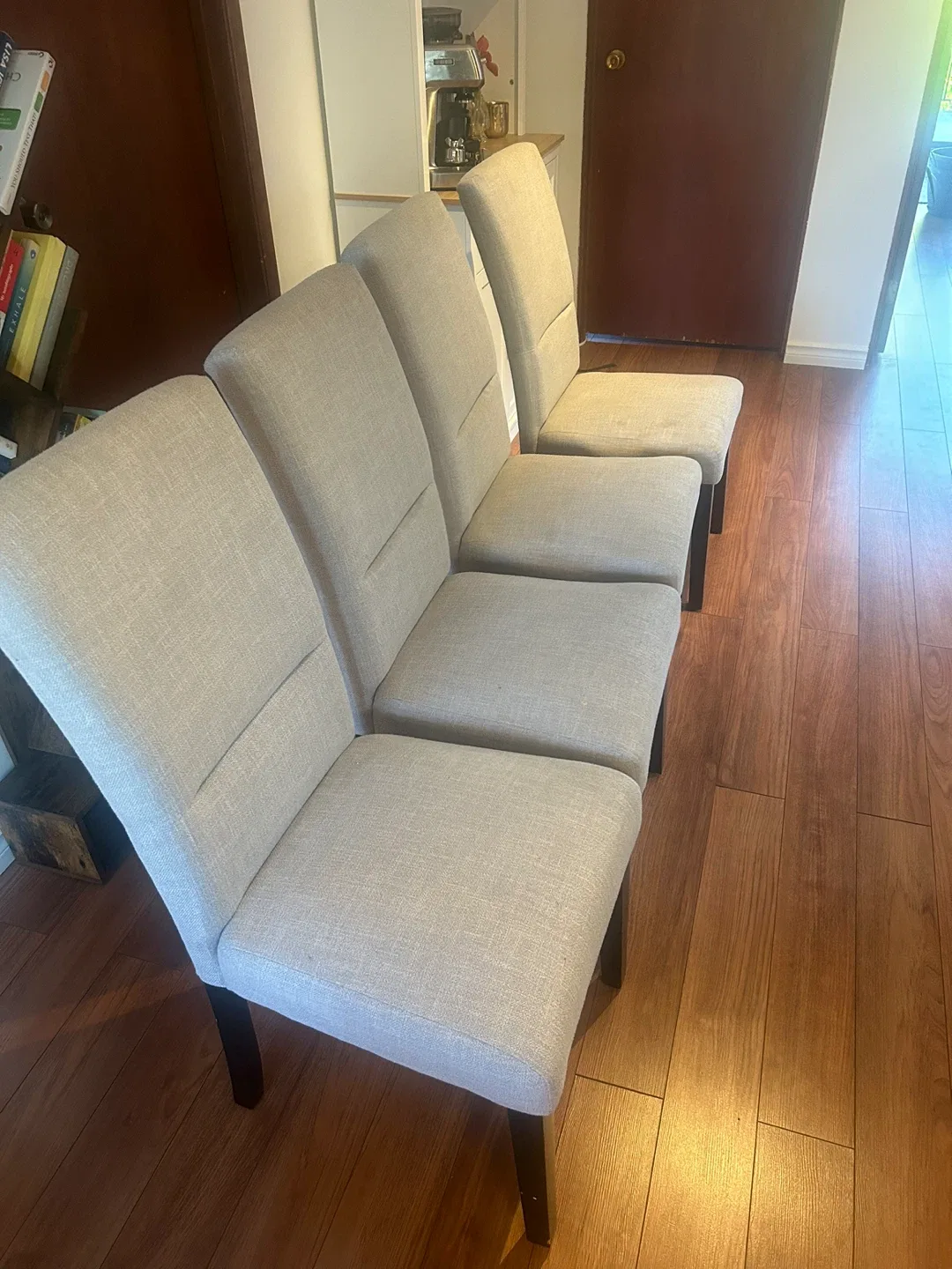 Set of 4 upholstered dining chairs