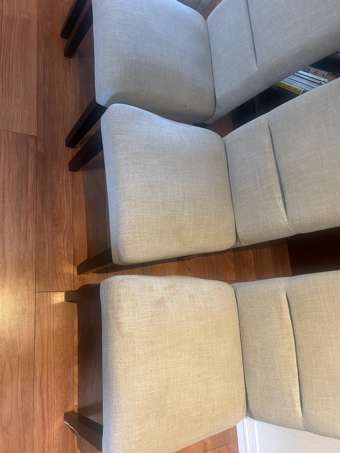 Set of 4 upholstered dining chairs - photo 2