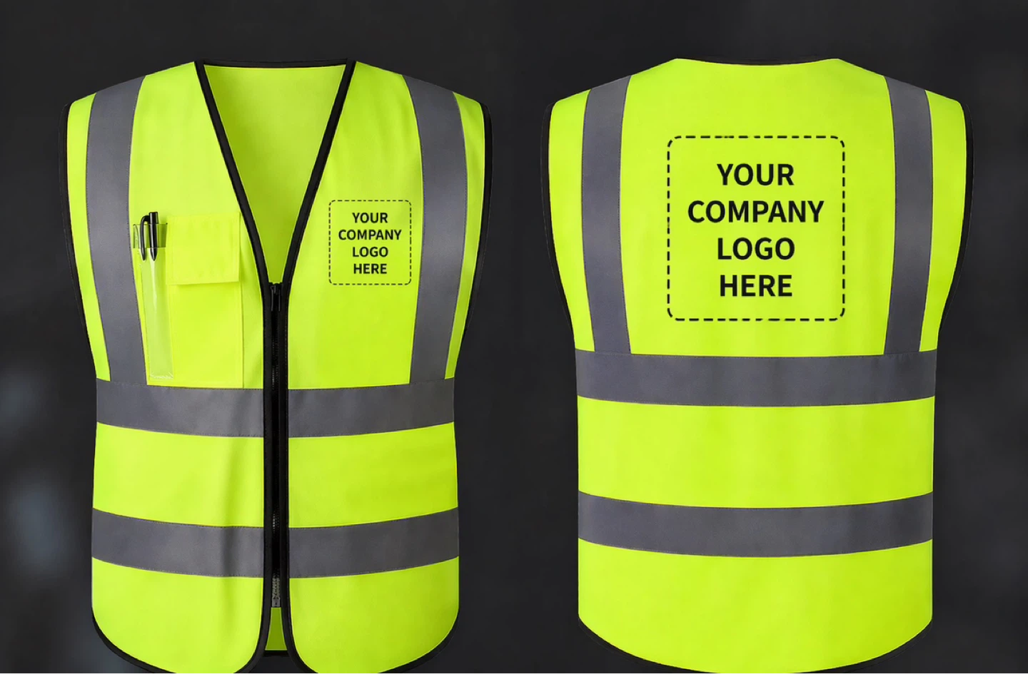 High Visibility Safety Vests – Custom Logo Option