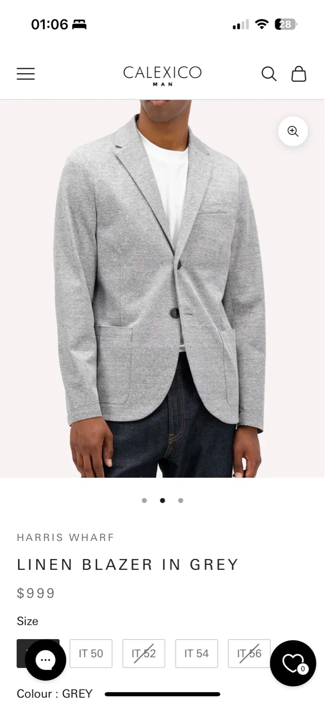 Harris Wharf London Linen Blazer Grey