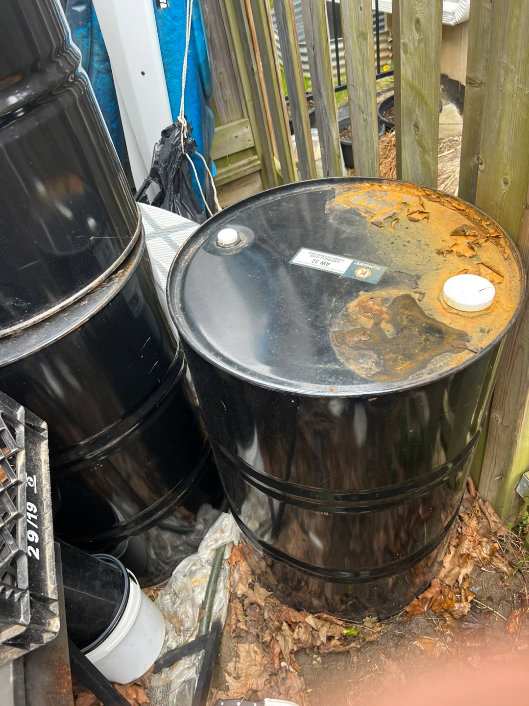 Black Metal Barrels (Set of 3) - photo 2