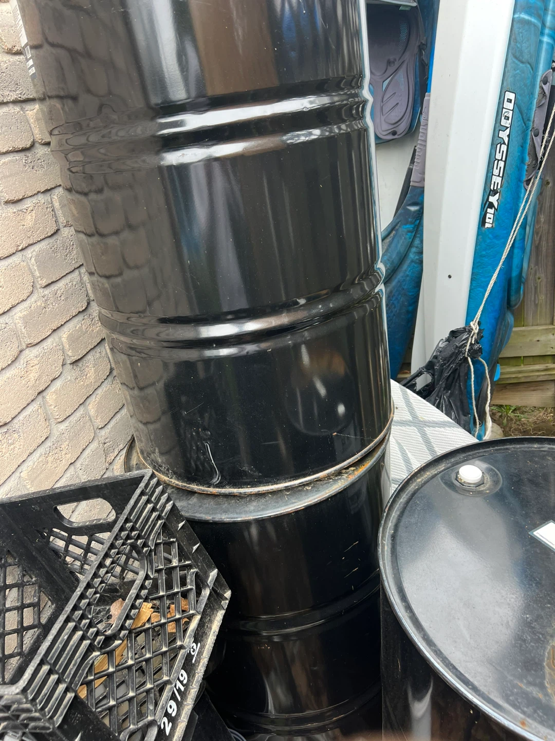 Black Metal Barrels (Set of 3) - photo 3