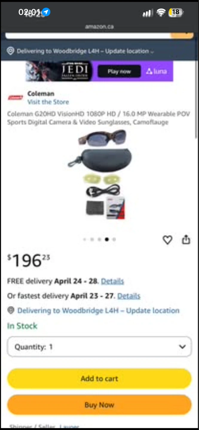 Coleman G20HD VisionHD 1080P HD Sports Digital Camera - photo 2