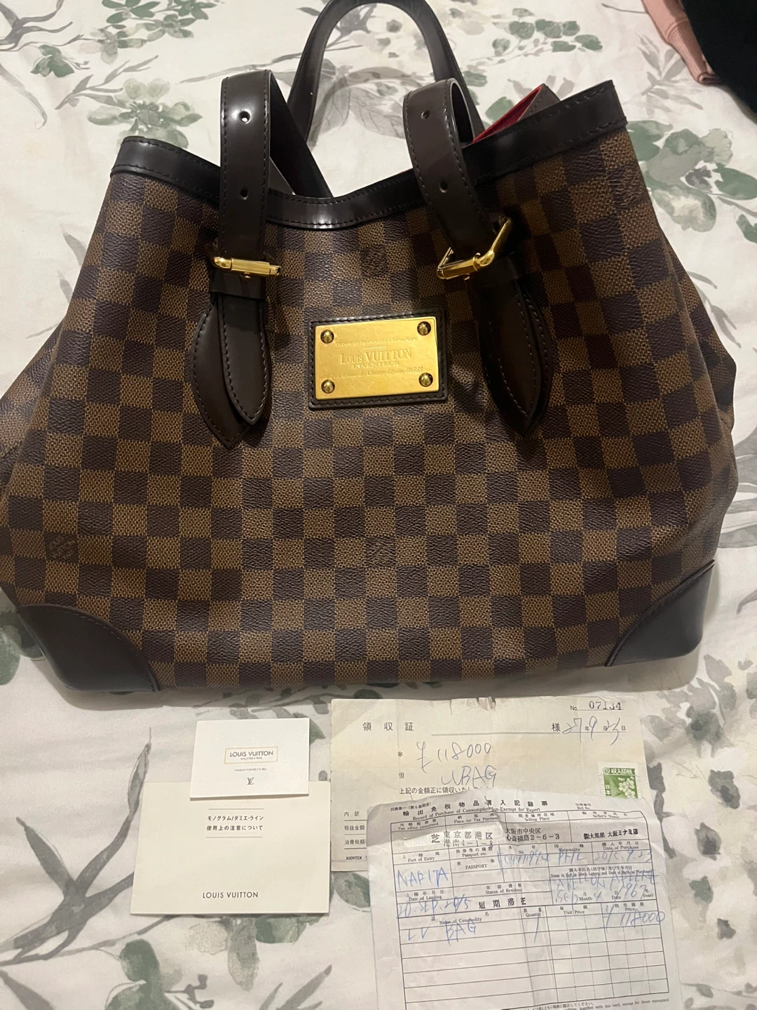 AUTHENTIC Louis Vuitton Damier Ebene Tote Bag - photo 5