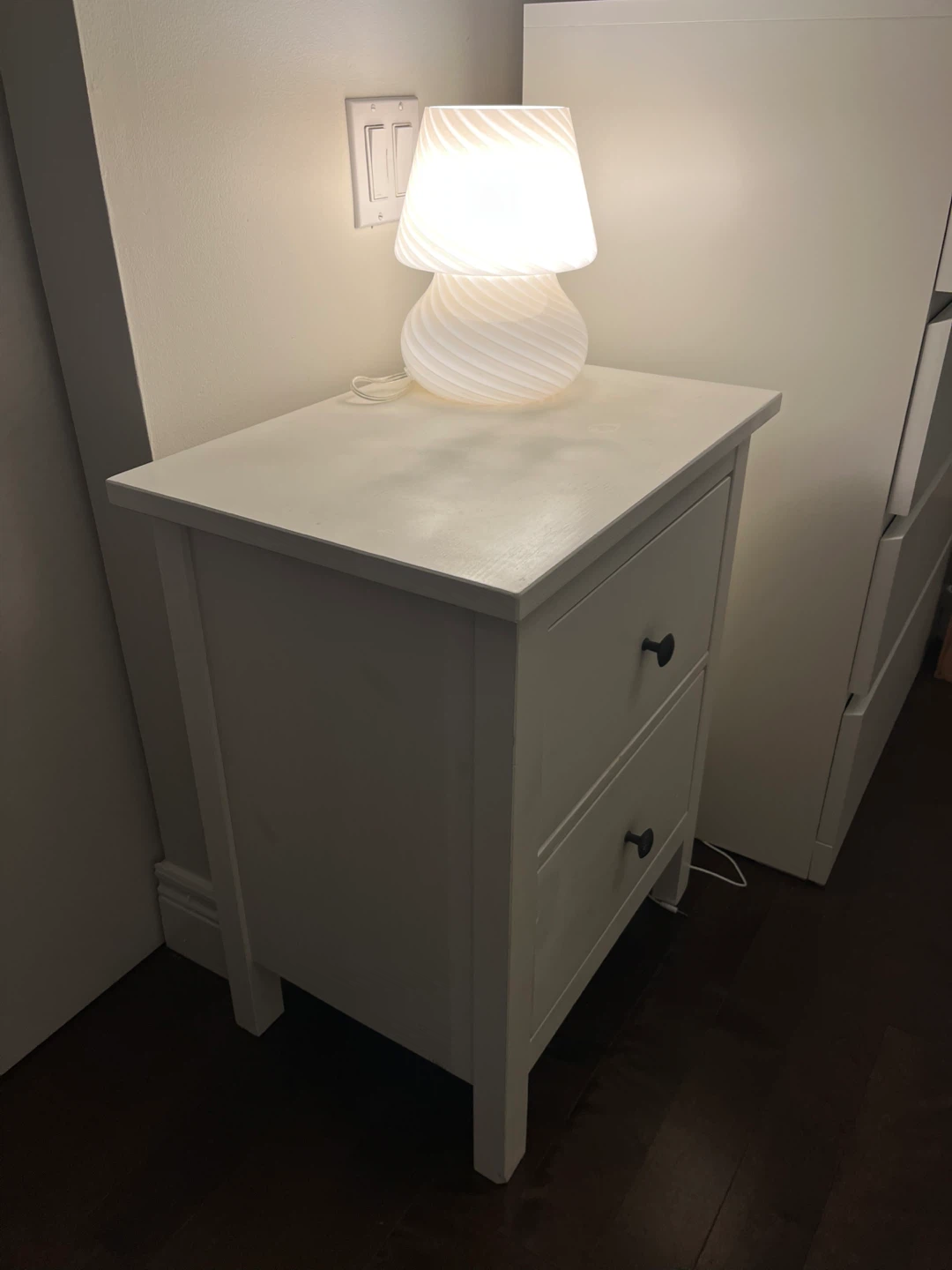 IKEA HEMNES 2-Drawer Nightstand - White - photo 2