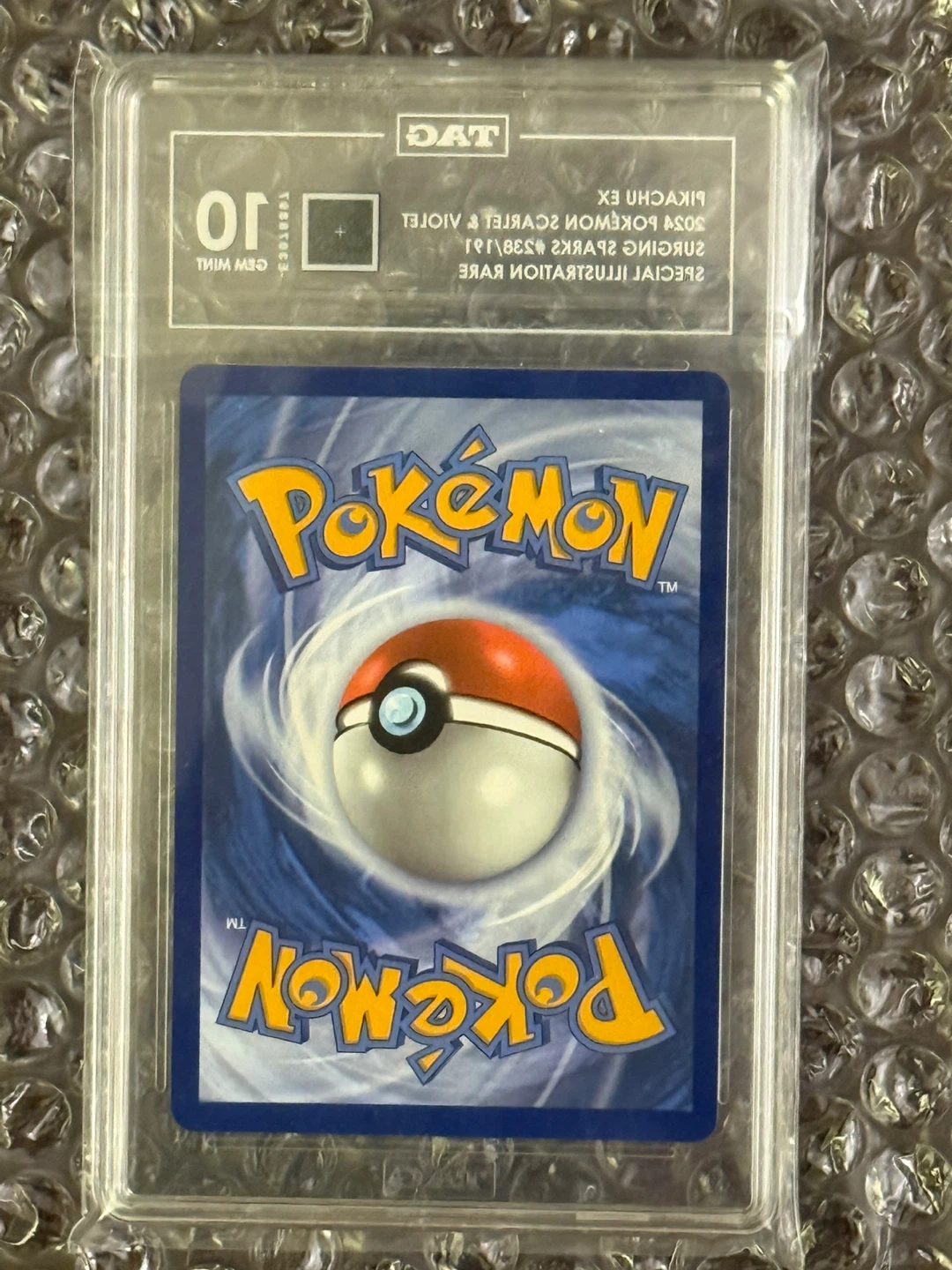 Pikachu EX Pokémon Illustration Rare SIR Card #238 Tag 10 PSA - photo 2