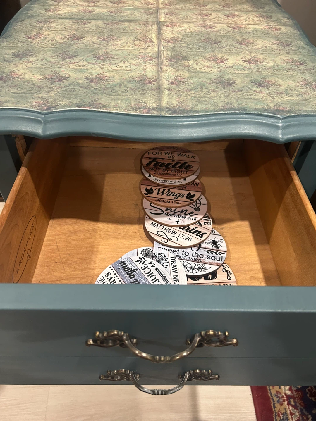 KROEHLER Side Table with Drawer - photo 3