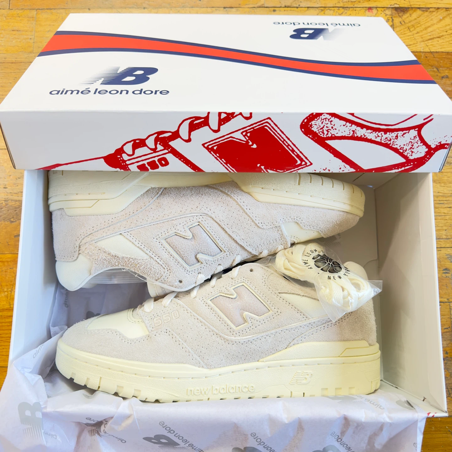 New Balance x Aim Leon Dore 550 Sneakers - US Men's 9 - photo 4