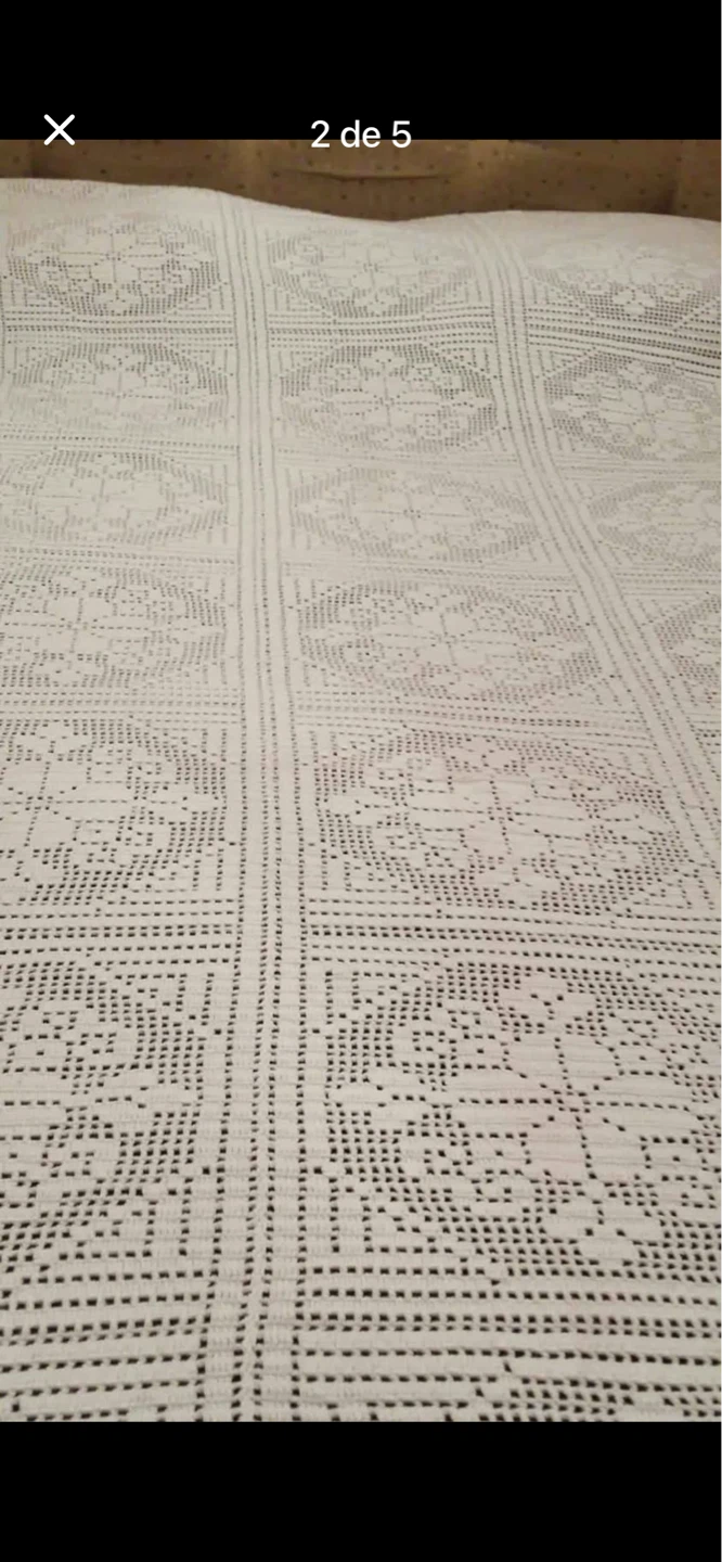 White Crochet Bedspread - photo 5