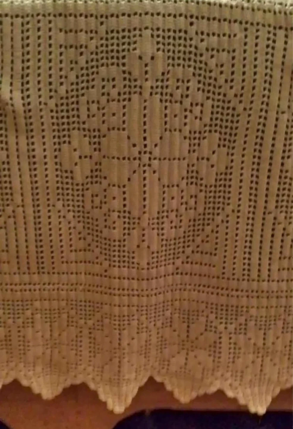 White Crochet Bedspread - photo 4