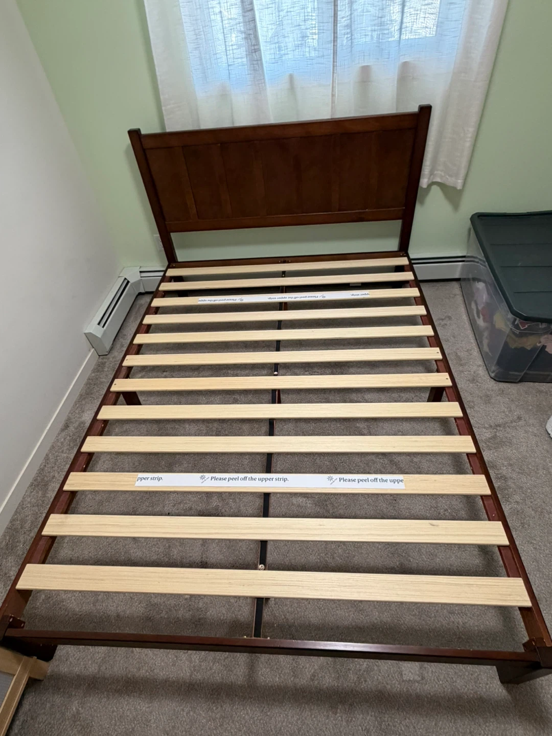 Wooden Bed Frame with Headboard - photo 2
