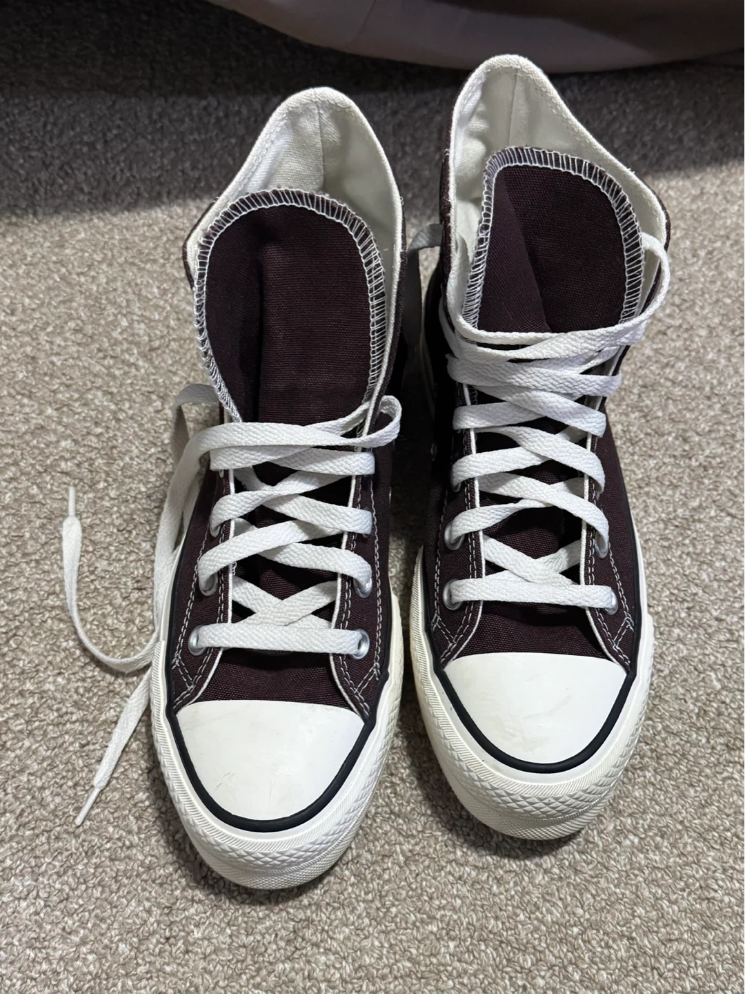 Custom Brown Chuck Taylor All Star Lift Platform Converse Shoes - photo 2