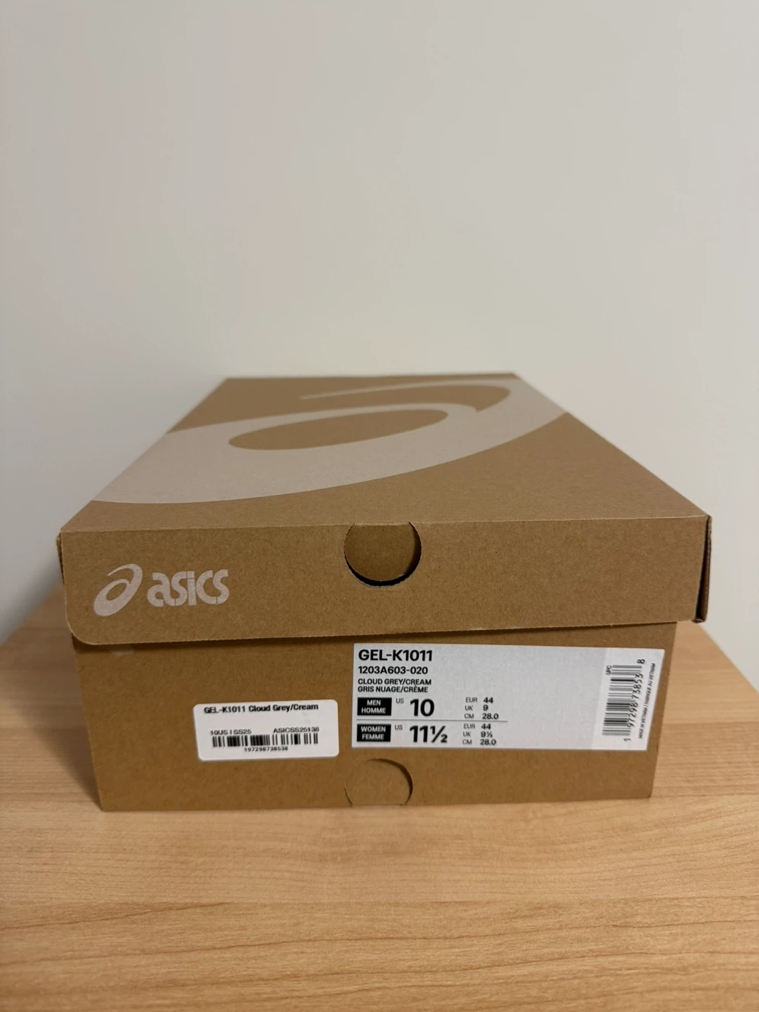 Asics GEL-K1011 Cloud Grey/Cream Running Shoes - photo 4