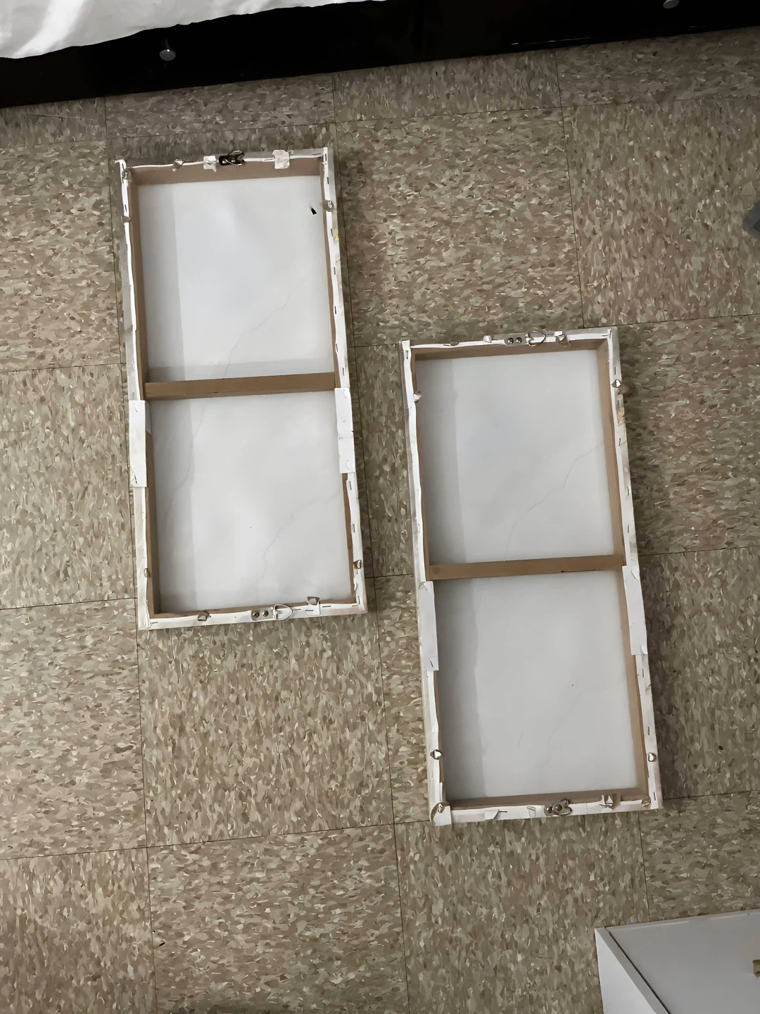 Set of 2 Abstract Marble Canvas Wall Art with Gold Veining - photo 2