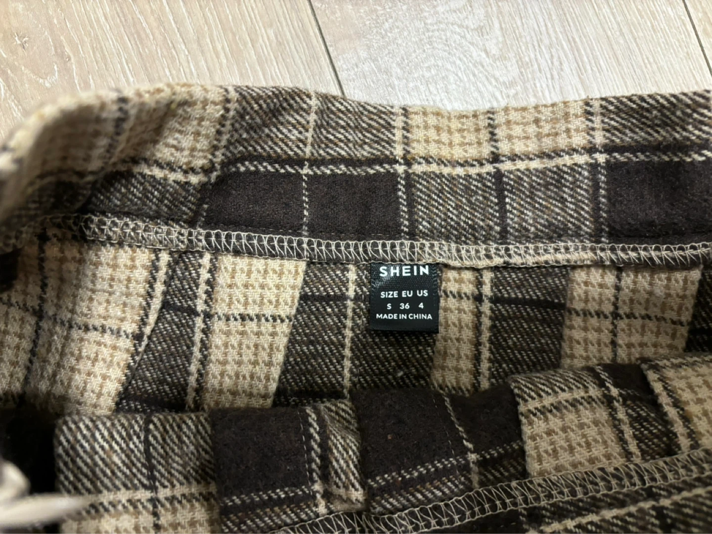 SHEIN Plaid Pleated Mini Skirt - Size S - photo 3