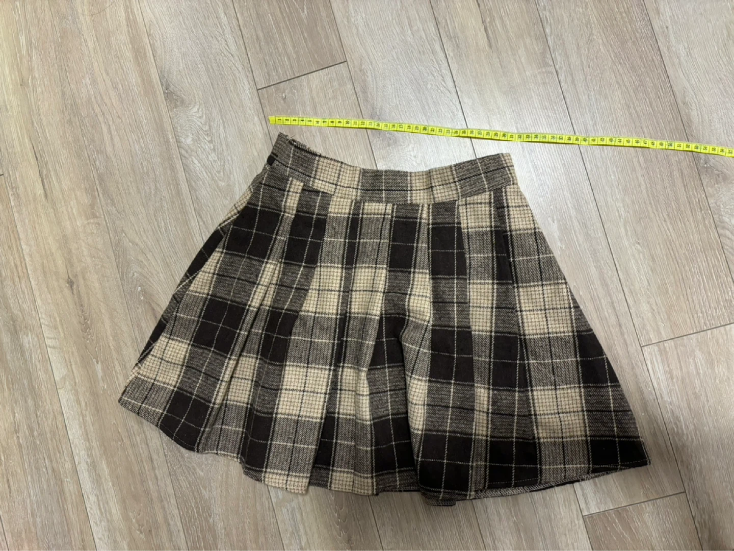 SHEIN Plaid Pleated Mini Skirt - Size S - photo 2