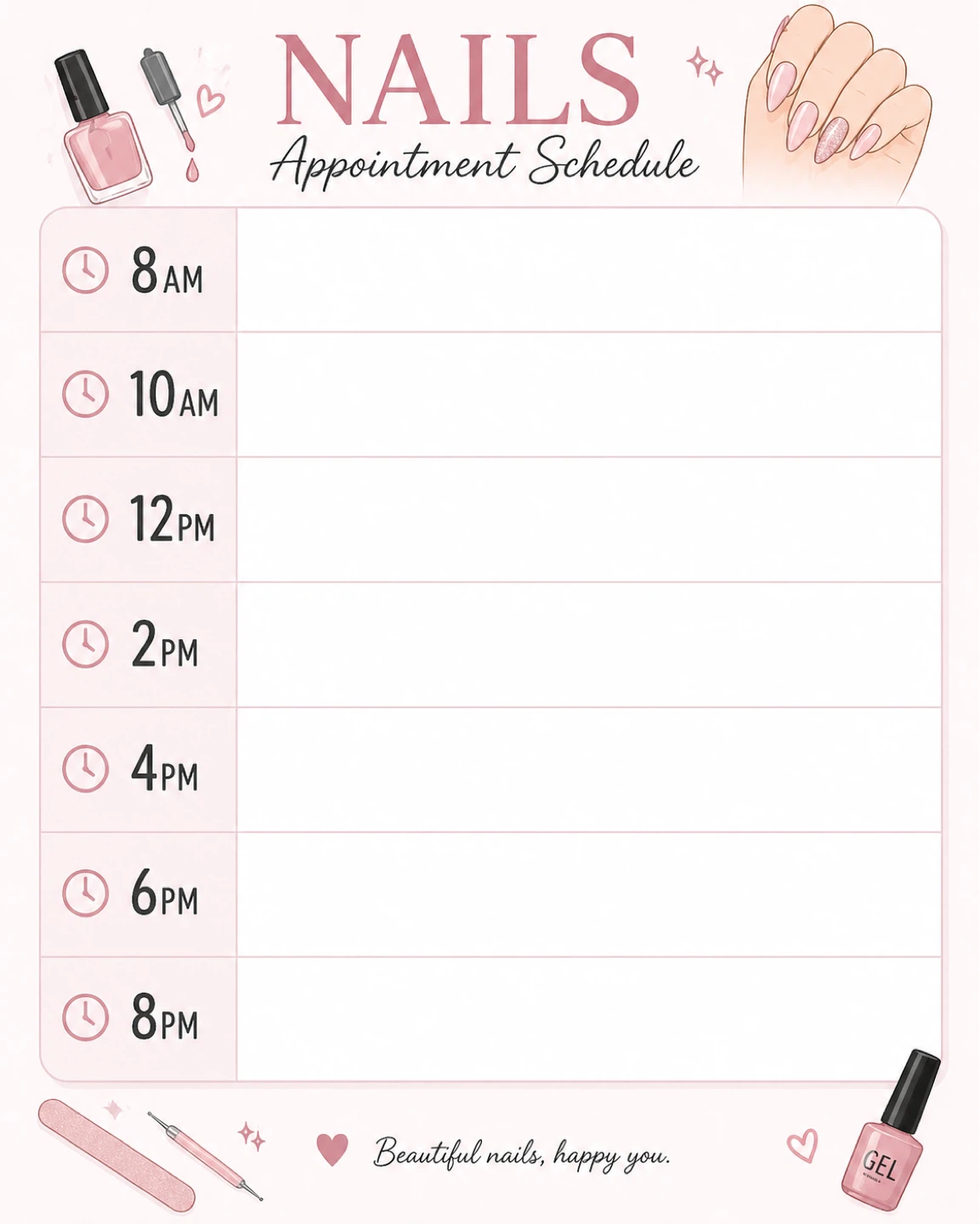 Nail Appointment Schedule Planner - photo 2