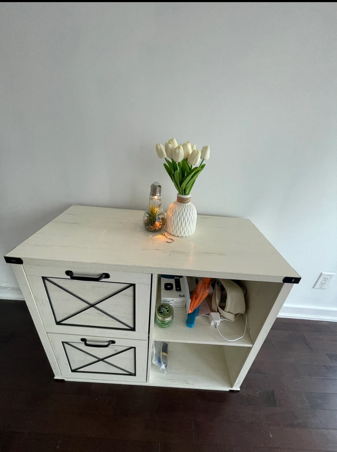 Farmhouse Style 2-Drawer Console Table