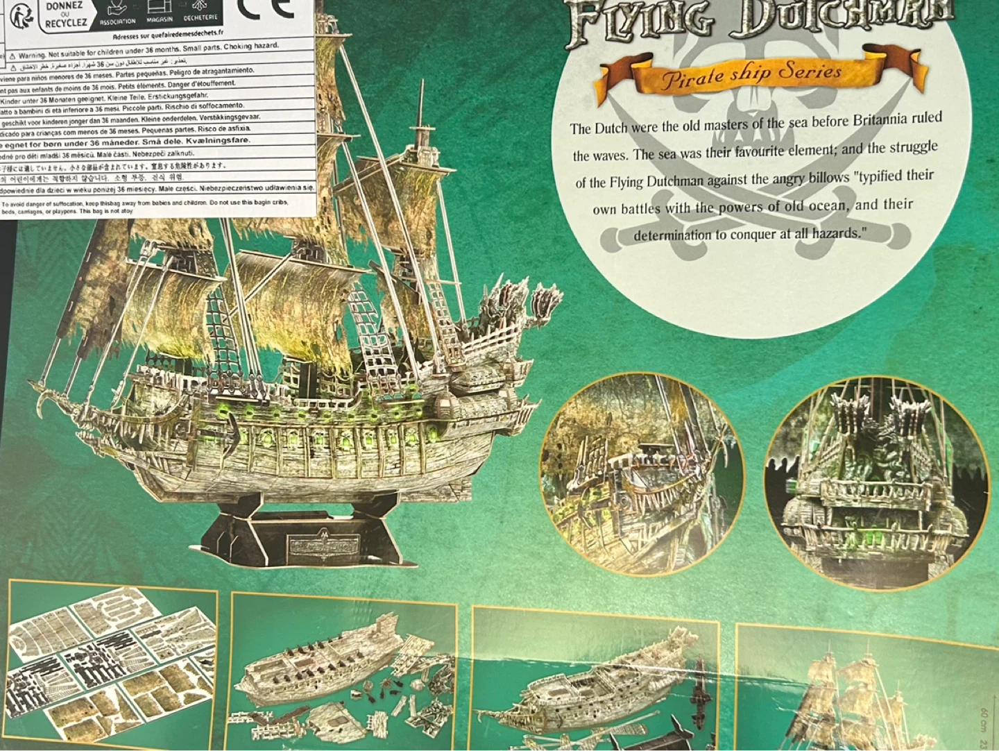 360pcs 3D Puzzle of The Green LED Flying  Dutchman - photo 2