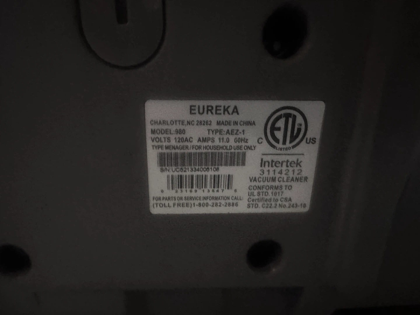 Eureka Rally 2 Vacuum Cleaner - photo 4