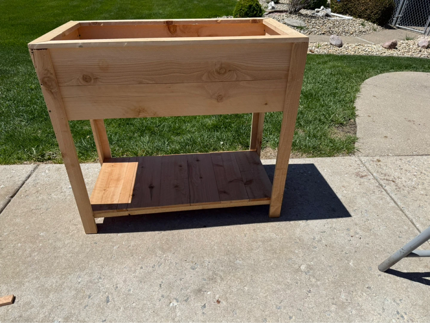 Wooden Raised Garden Planter Box with Shelf
