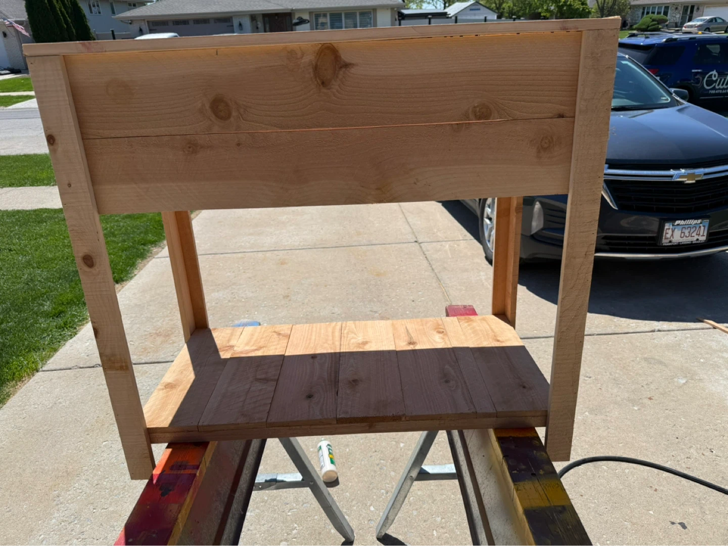Wooden Raised Garden Planter Box with Shelf - photo 3