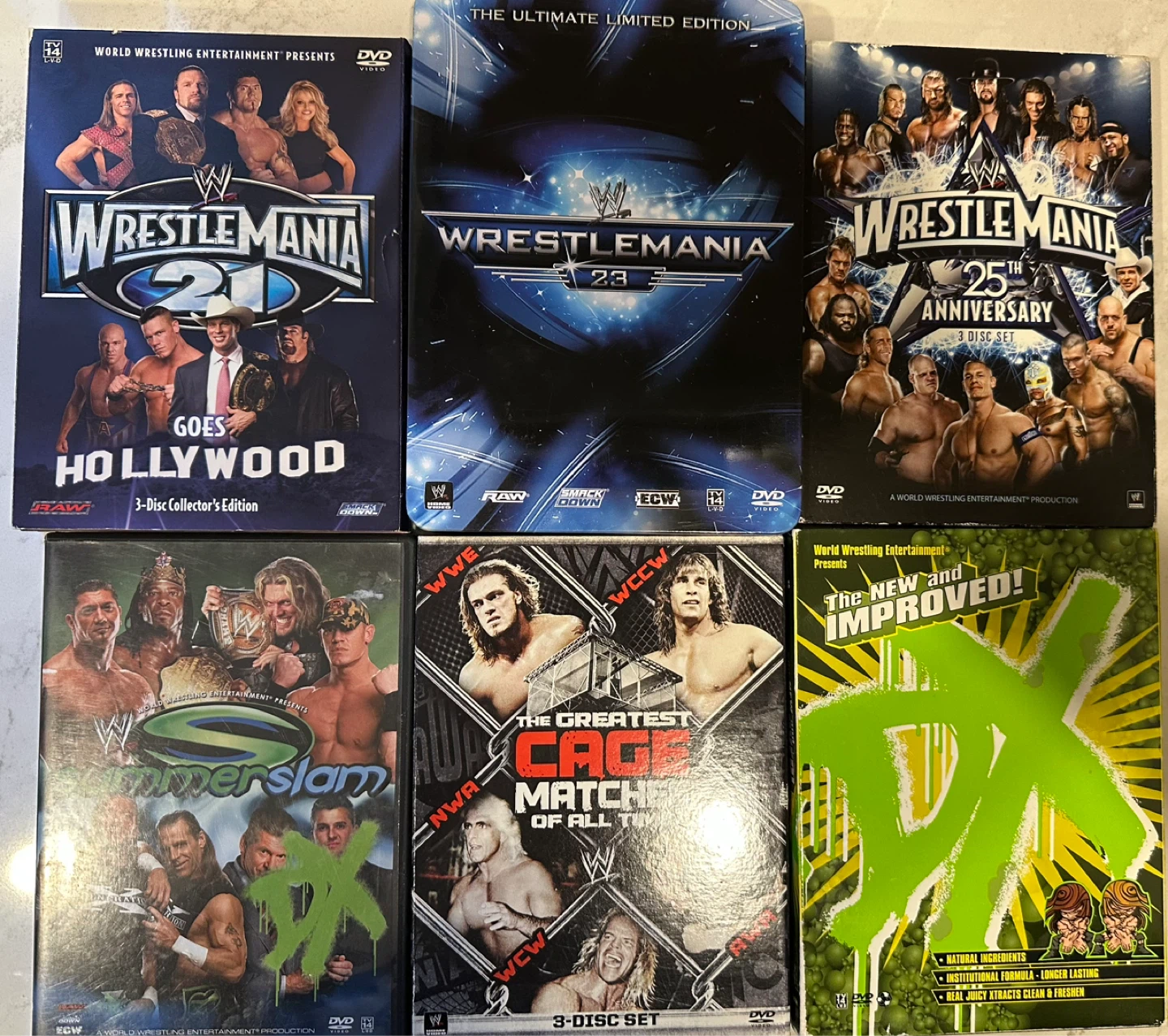 WWE Wrestling DVD Collection - WrestleMania, Summerslam & More