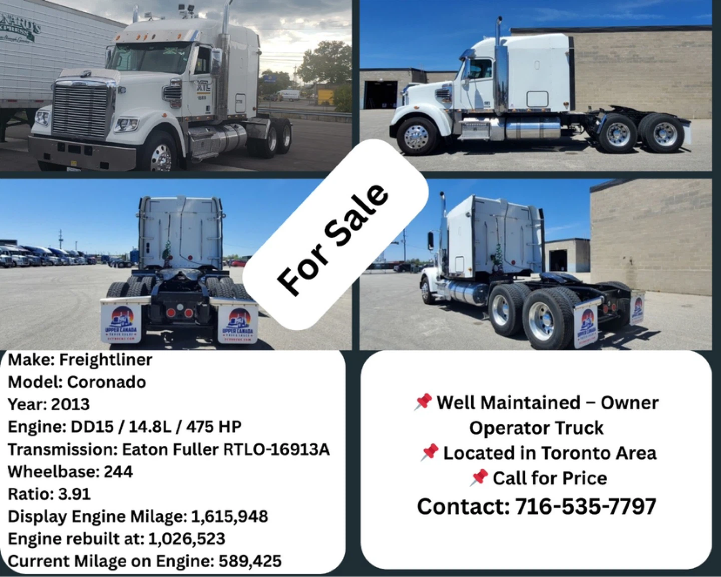 2013 Freightliner Coronado Semi-Truck - photo 2