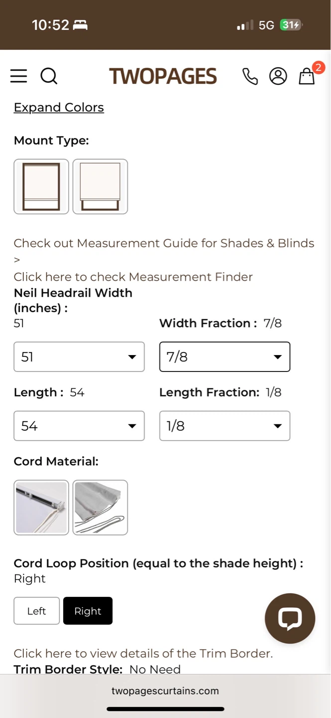 Blinds to go Custom Roller Shade - 51" Width x 54" Length - photo 2