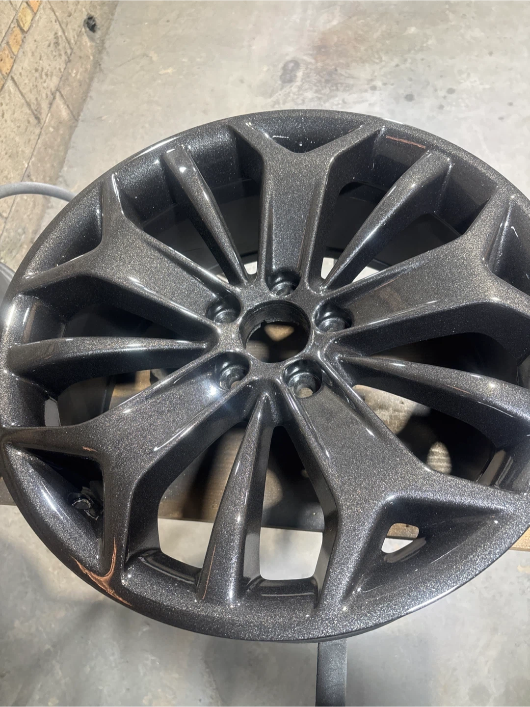 Set of 4 Sparkle Gunmetal Gray Alloy Wheels - photo 3